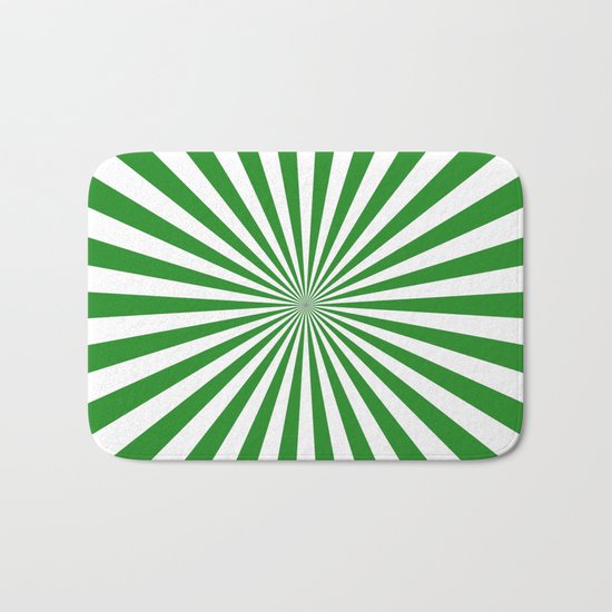 Starburst (Forest Green/White) Bath Mat