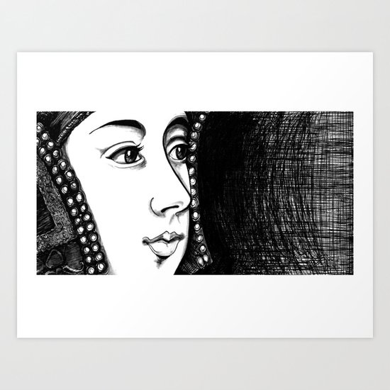 Queen Anne Boleyn Portrait Art Print