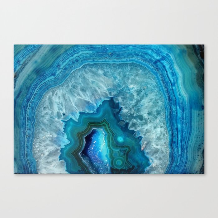 Turquoise Blue Agate Canvas Print