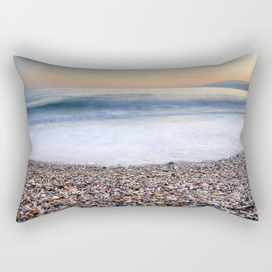 Soft waves at Amoladeras beach Rectangular Pillow
