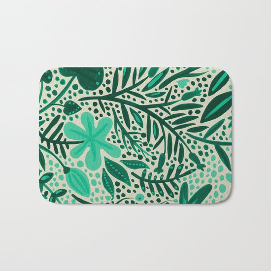Green Garden Bath Mat