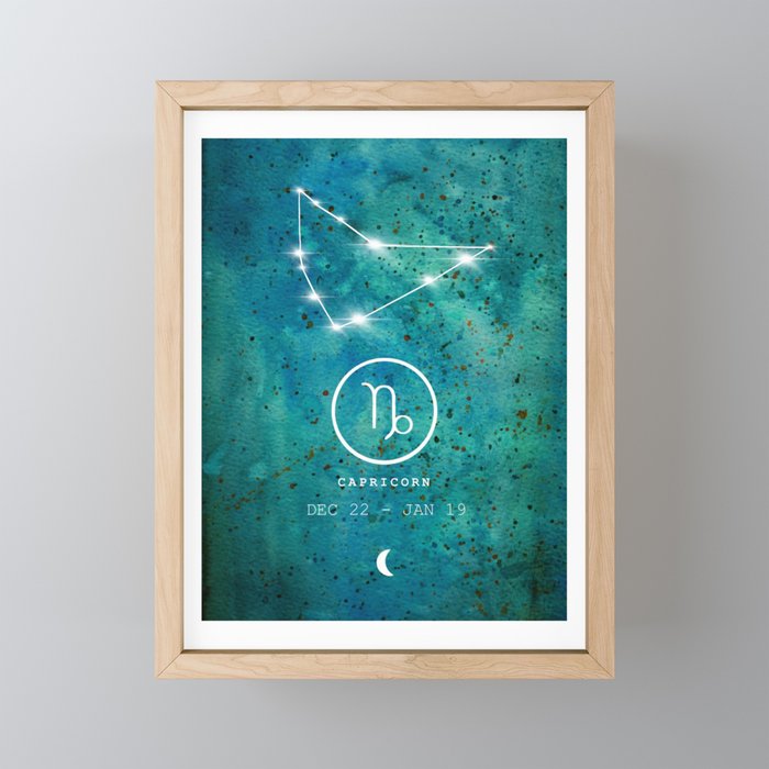 It's In The Stars, Capricorn! Framed Mini Art Print
