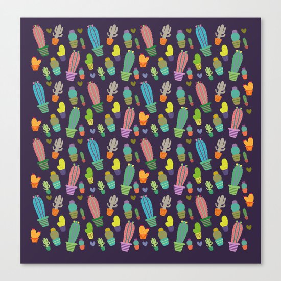 Cactus pattern Canvas Print