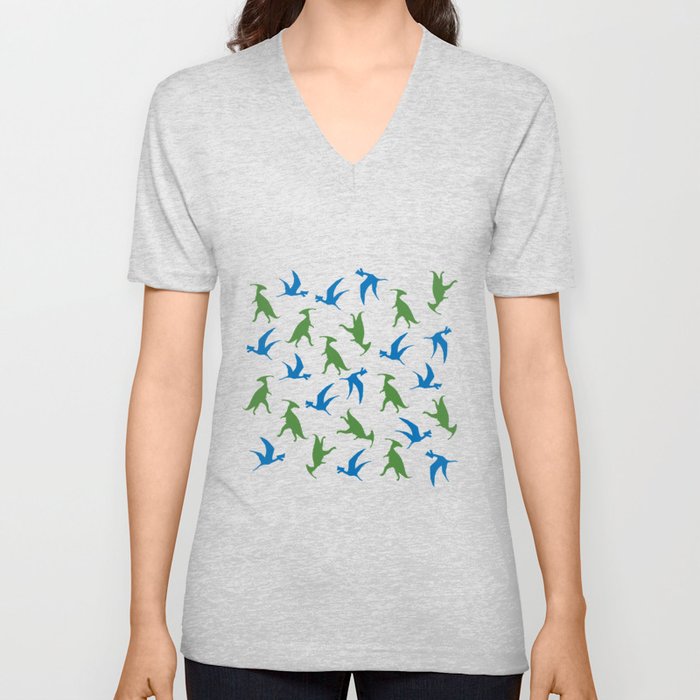 Dinosaurs pattern V Neck T Shirt by Manitarka | Society6