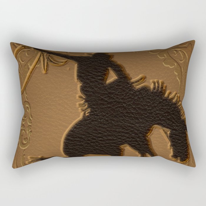 Leather Rodeo Cowboy Rectangular Pillow by christyne Society6