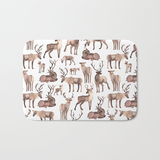 Christmas Reindeer. Bath Mat