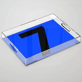 Number 7 (Black & Blue) Acrylic Tray