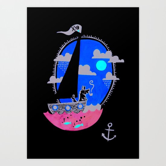 Sea dog Art Print