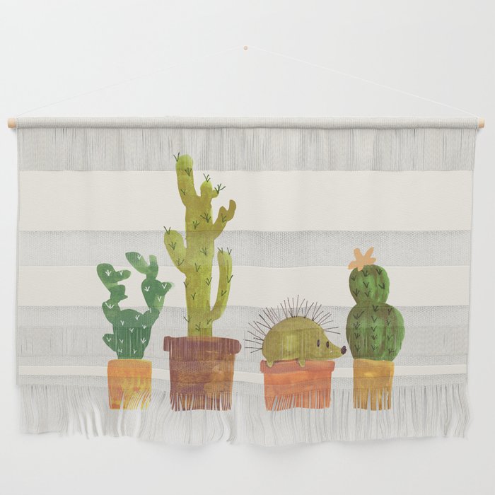 Hedgehog and Cactus (incognito) Wall Hanging