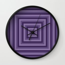 Purple Squares Wall Clock