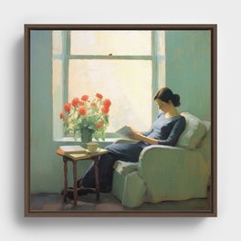 Reading Framed Canvas