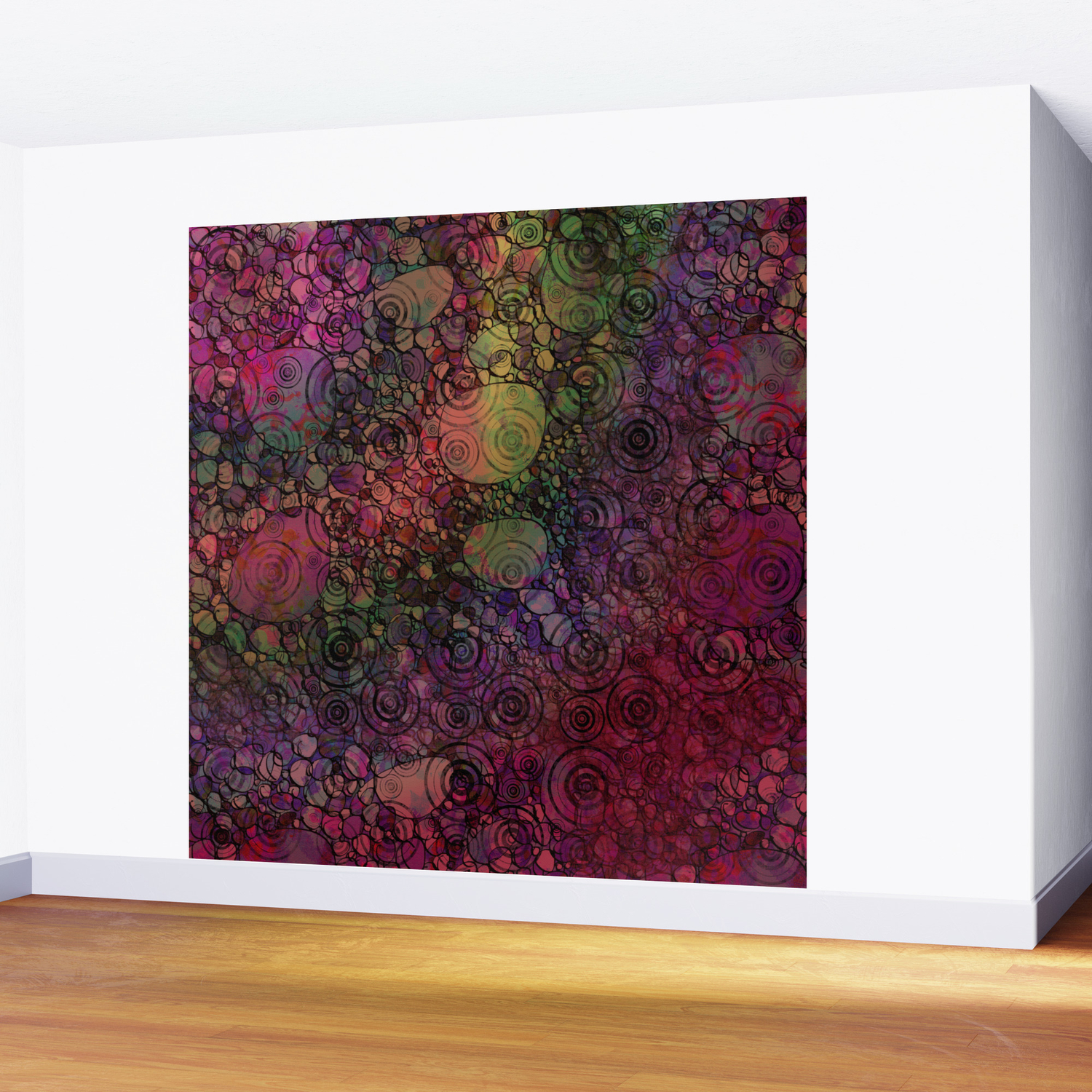 All You Can Do Colorful Digital Abstract Wall Mural By