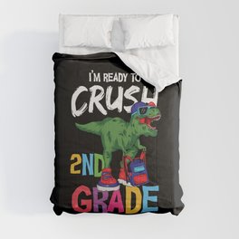 I'm Ready To Crush 2nd Grade Dinosaur Comforter