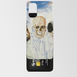 Death and the masks outcast grotesque art portrait painting by James Ensor Android Card Case