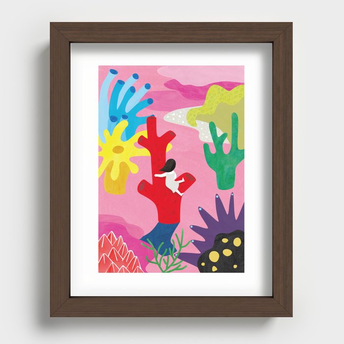 Coral Time Recessed Framed Print