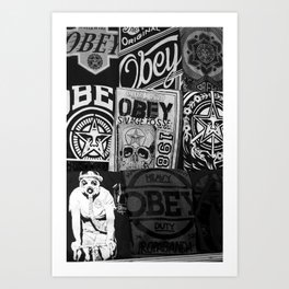 Obey our tribute Art Print