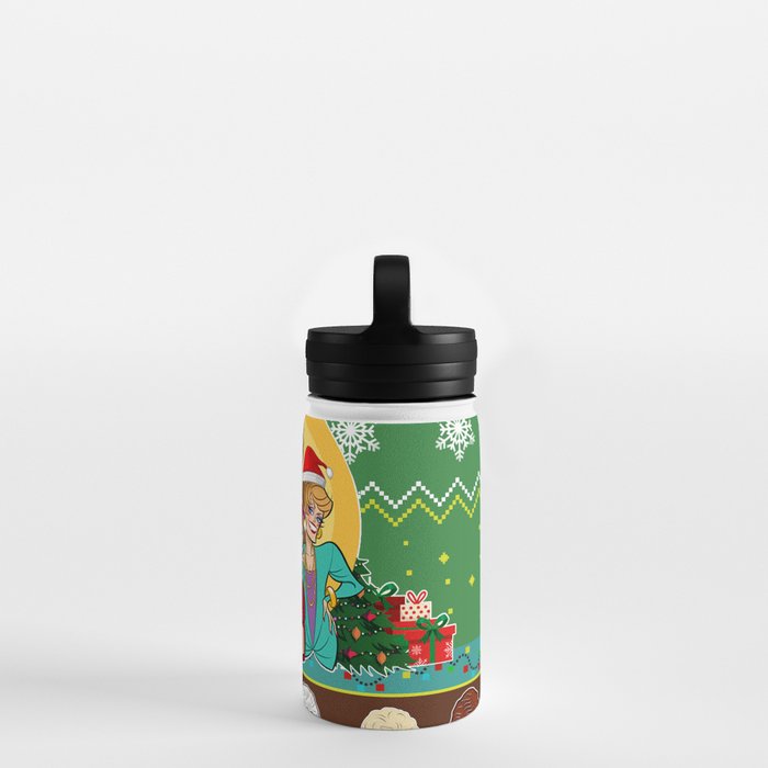 Green golden girls christmas - amazing gift idea Water Bottle by Happy Home  Decor