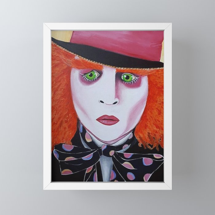 Mad Hatter Painting Framed Mini Art Print By Daniellemurphy1186