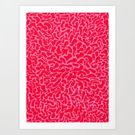 anxiety - red/pink Art Print
