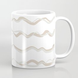 Abstract Waves (Beige) Coffee Mug