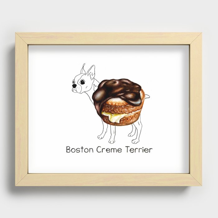 Dog Treats - Boston Creme Terrier Recessed Framed Print