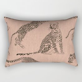 peach leopard pattern Rectangular Pillow