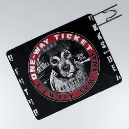 Punk Dog in the City (one-way ticket) Picnic Blanket