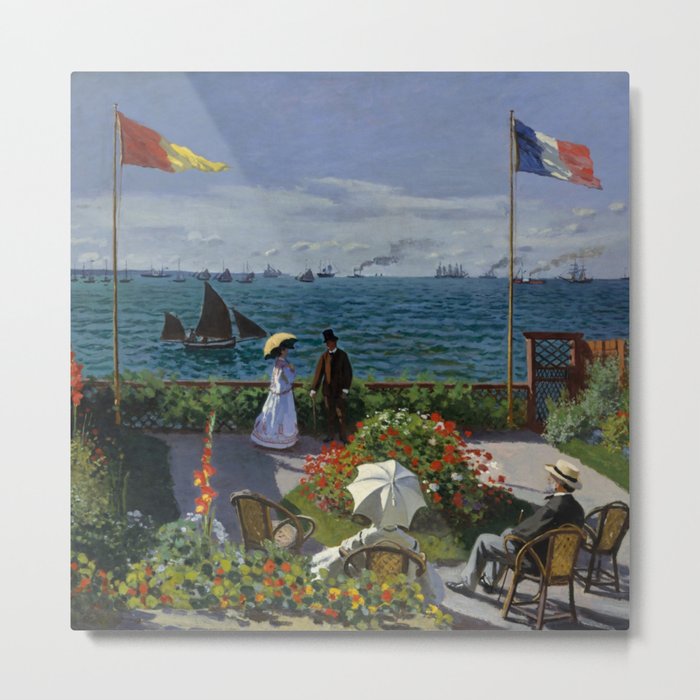 Claude Monet "Garden at Sainte-Adresse (Jardin à Sainte-Adresse)" Metal Print