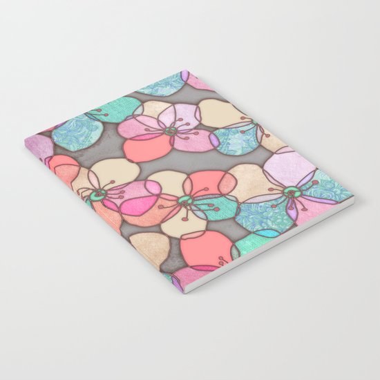 It's Always Summer Somewhere - bright poppy floral Notebook