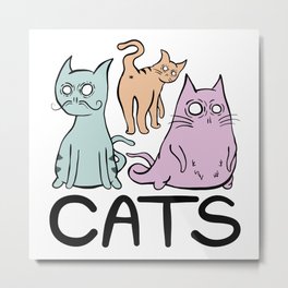 Cutie Cats Metal Print