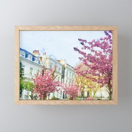 Cherry Blossoms in Notting Hill Framed Mini Art Print