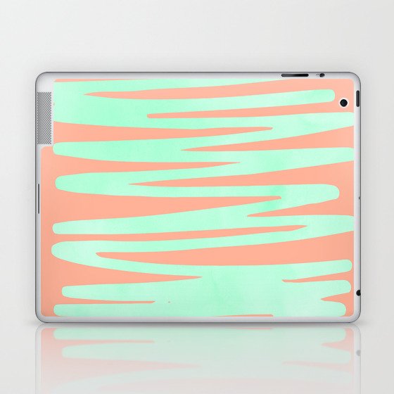 Sweet Life Soft Serve Peach Coral + Mint Meringue Laptop & iPad Skin
