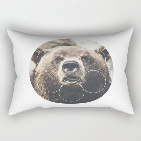 Big Bear Buddy - Geometric Photography Rectangular Pillow