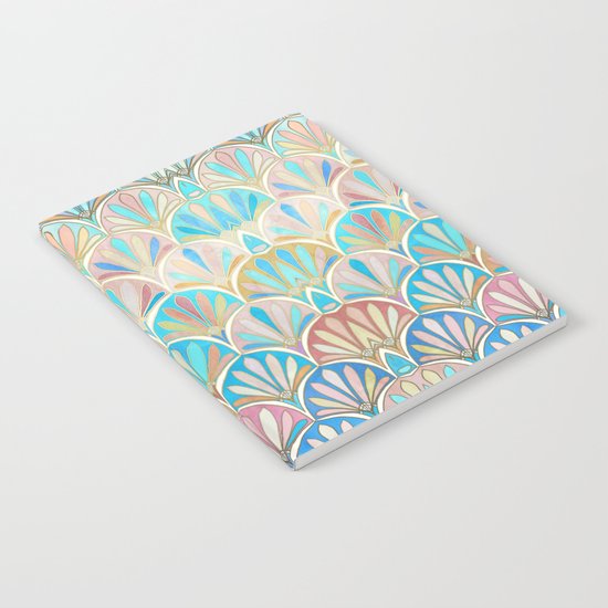 Vintage Twenties Art Deco Pastel Pattern Notebook