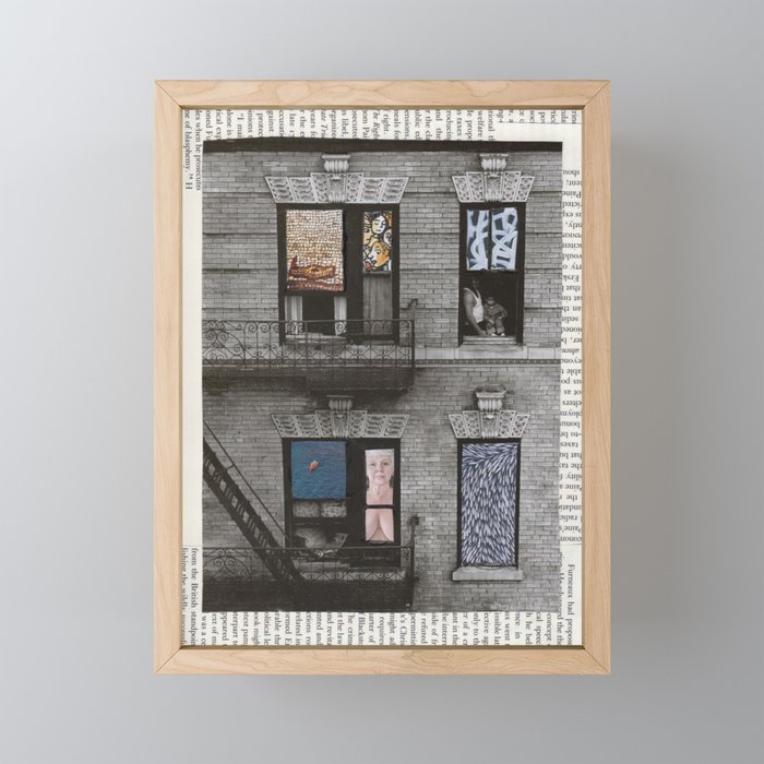 Window with a View Framed Mini Art Print