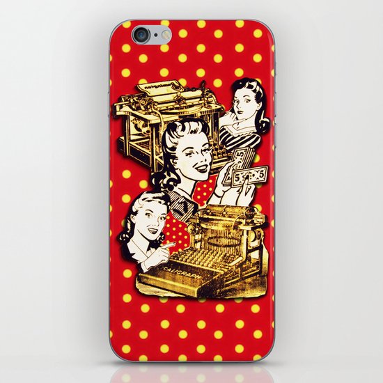 Quirky Office Gals iPhone Skin