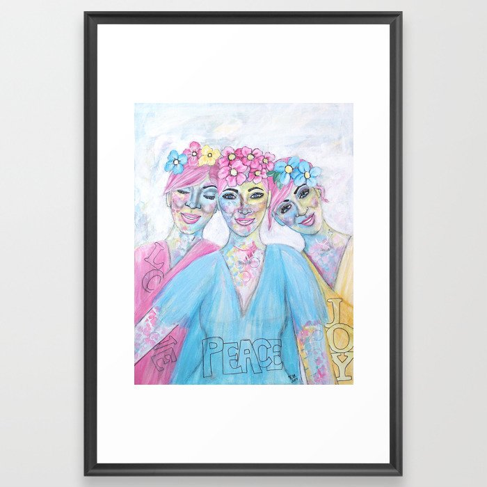 Love Peace & Joy  Framed Art Print