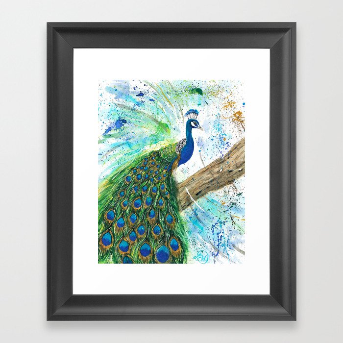 Pretty Peacock Framed Art Print