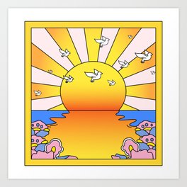 LSD Orange Sunshine California  Art Print