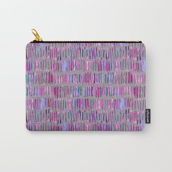 Messy Watercolor Stripes in Pink and Purple Carry-All Pouch