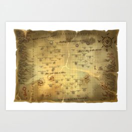 Sea of Thieves Map Art Print