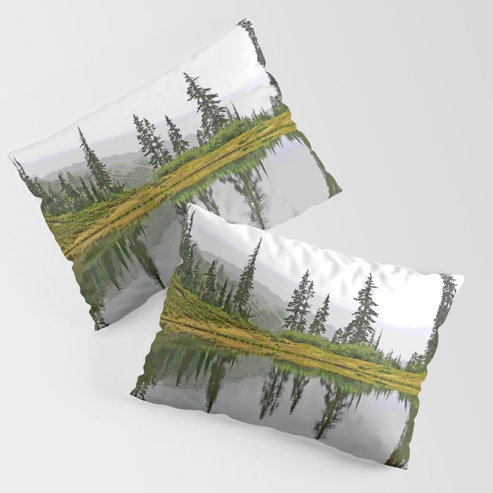 REFLECTIONS ON A PLACID MOUNTAIN LAKE Pillow Sham