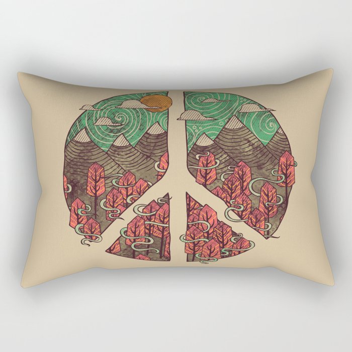Peaceful Landscape Rectangular Pillow