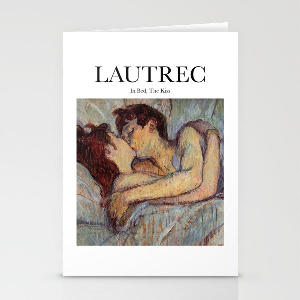 Lautrec - In Bed, The Kiss Stationery Cards