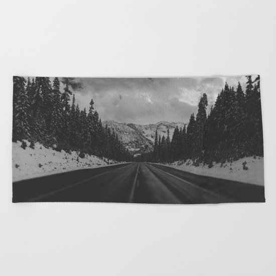 December Road Trip in the Pacific Northwest Beach Towel