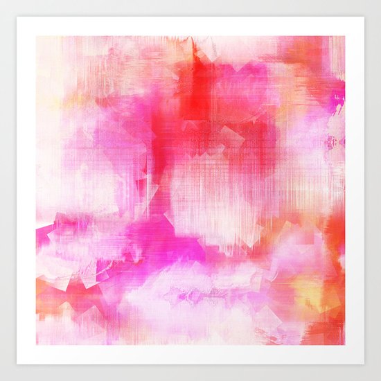 Abstract pink energetic Art Print