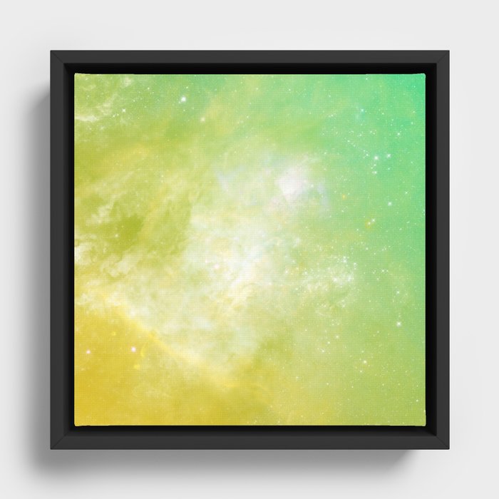 Aesthetic Sky Outer Space Retro Design Framed Canvas