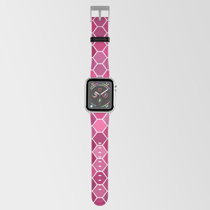 Shades of Pink Hexagon Tiles Pattern  Apple Watch Band