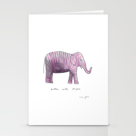better with stripes Stationery Cards