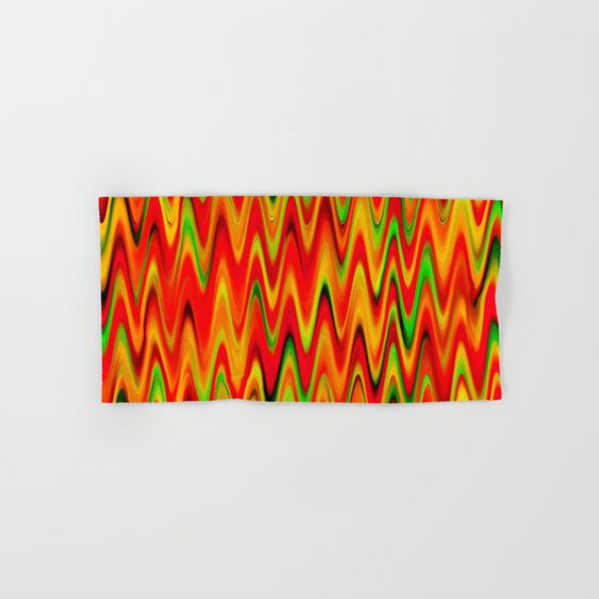WAVY #1 (Reds, Oranges, Yellows & Greens) Hand & Bath Towel
